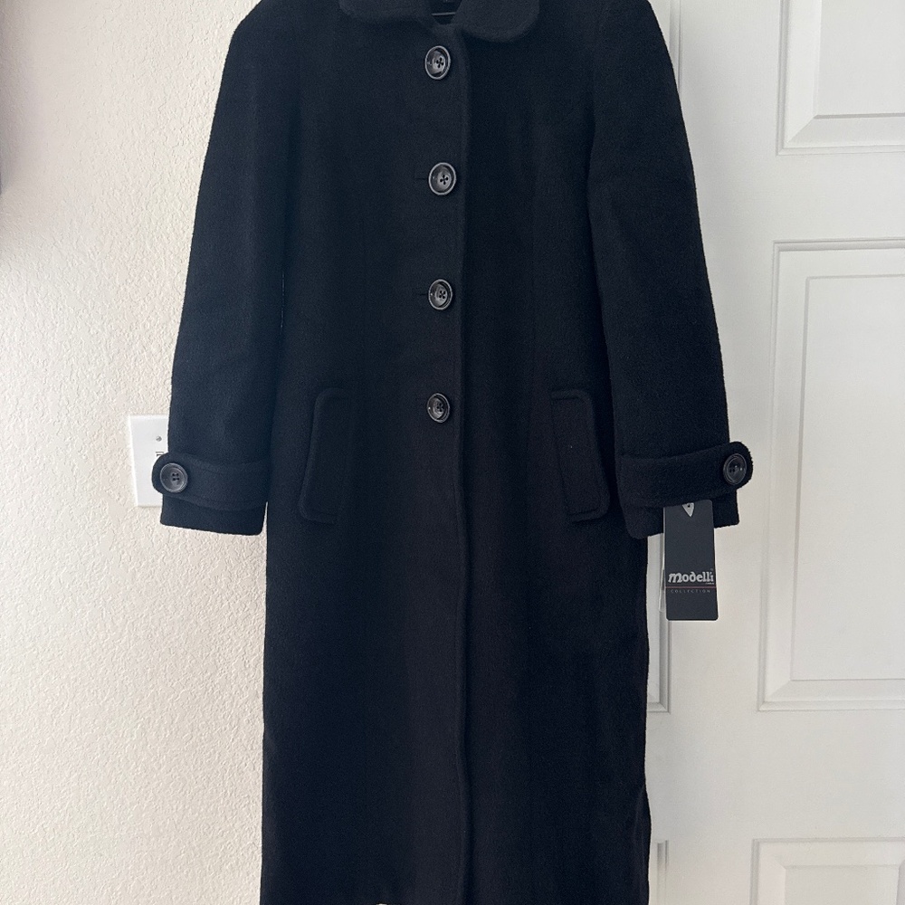 Alpaca black coat New